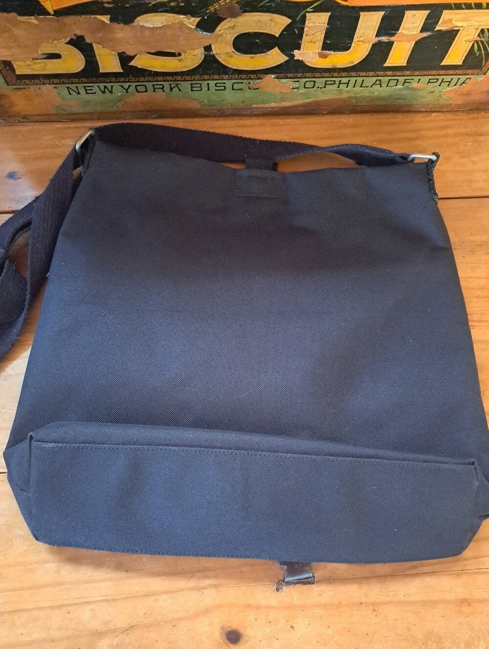 Fossil Messenger Crossbody Laptop Bag Black Multi-Pocket Utility Organizer